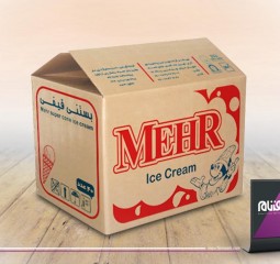 طراحی بسته بندی بستنی مهر