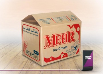طراحی بسته بندی بستنی مهر